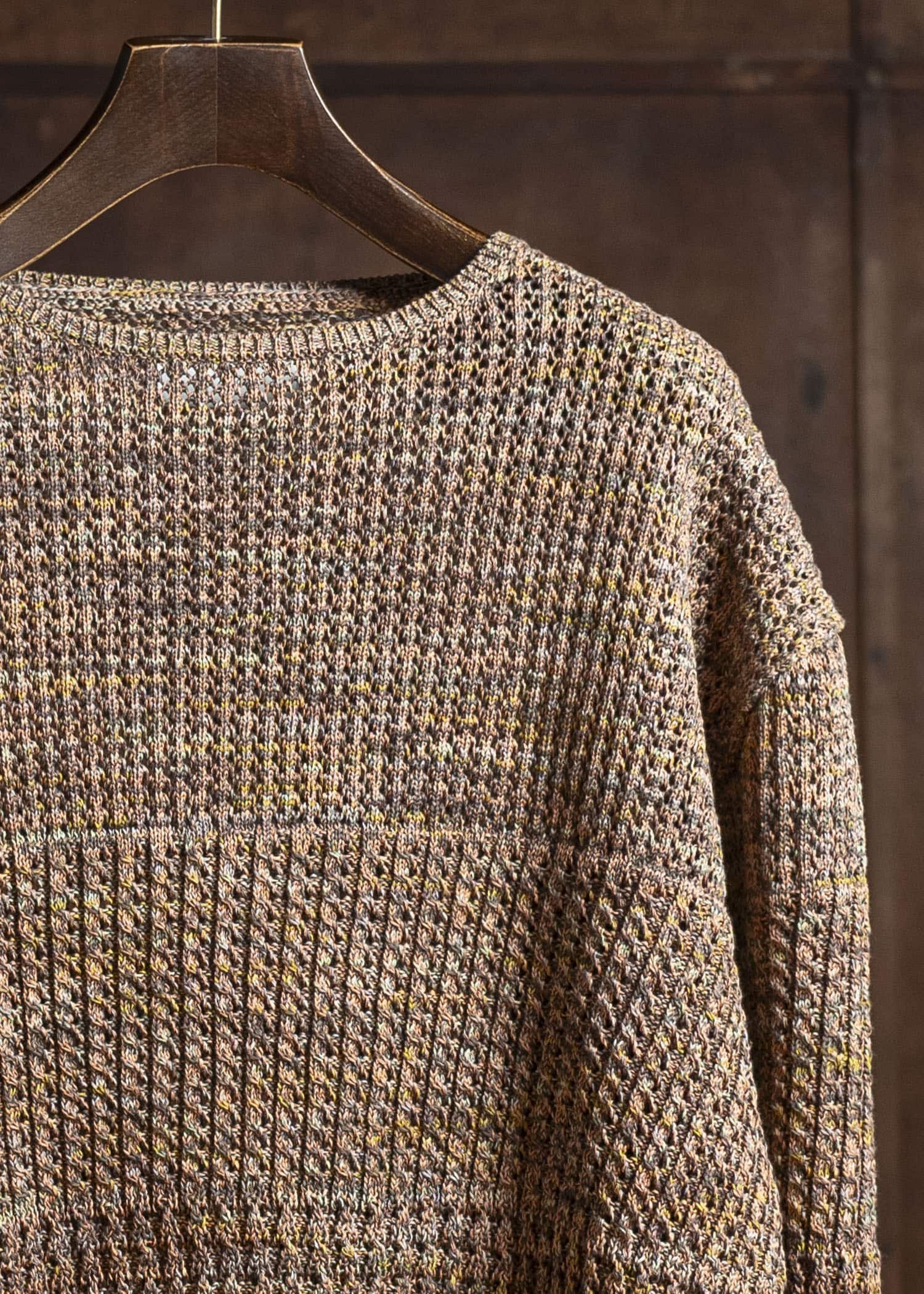 amachi. Natural shaped Knit AY16-32 Blue Gray