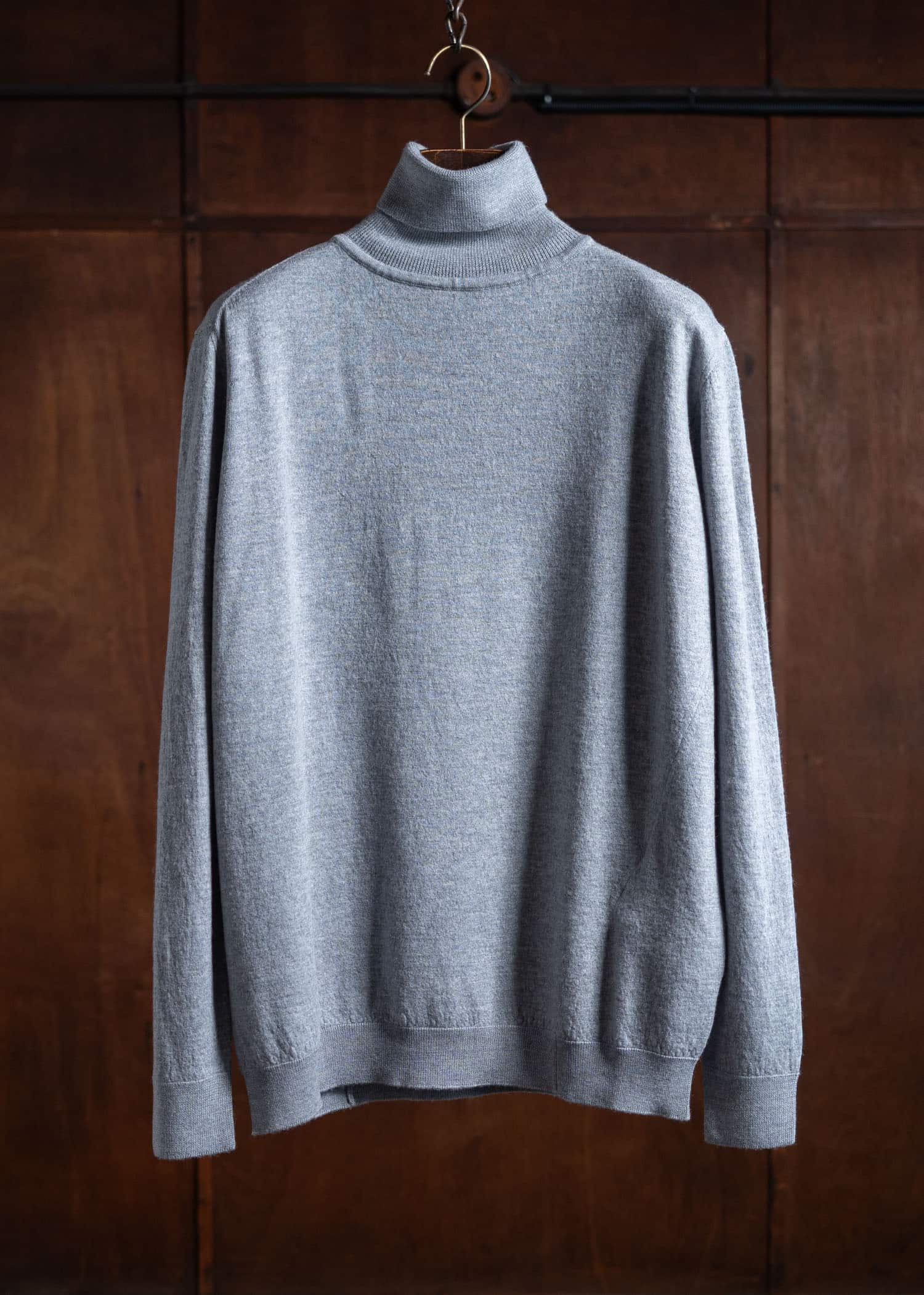 HED MAYNER Sweater Turtle Neck Medium Grey HMMZ75057A-HZ610