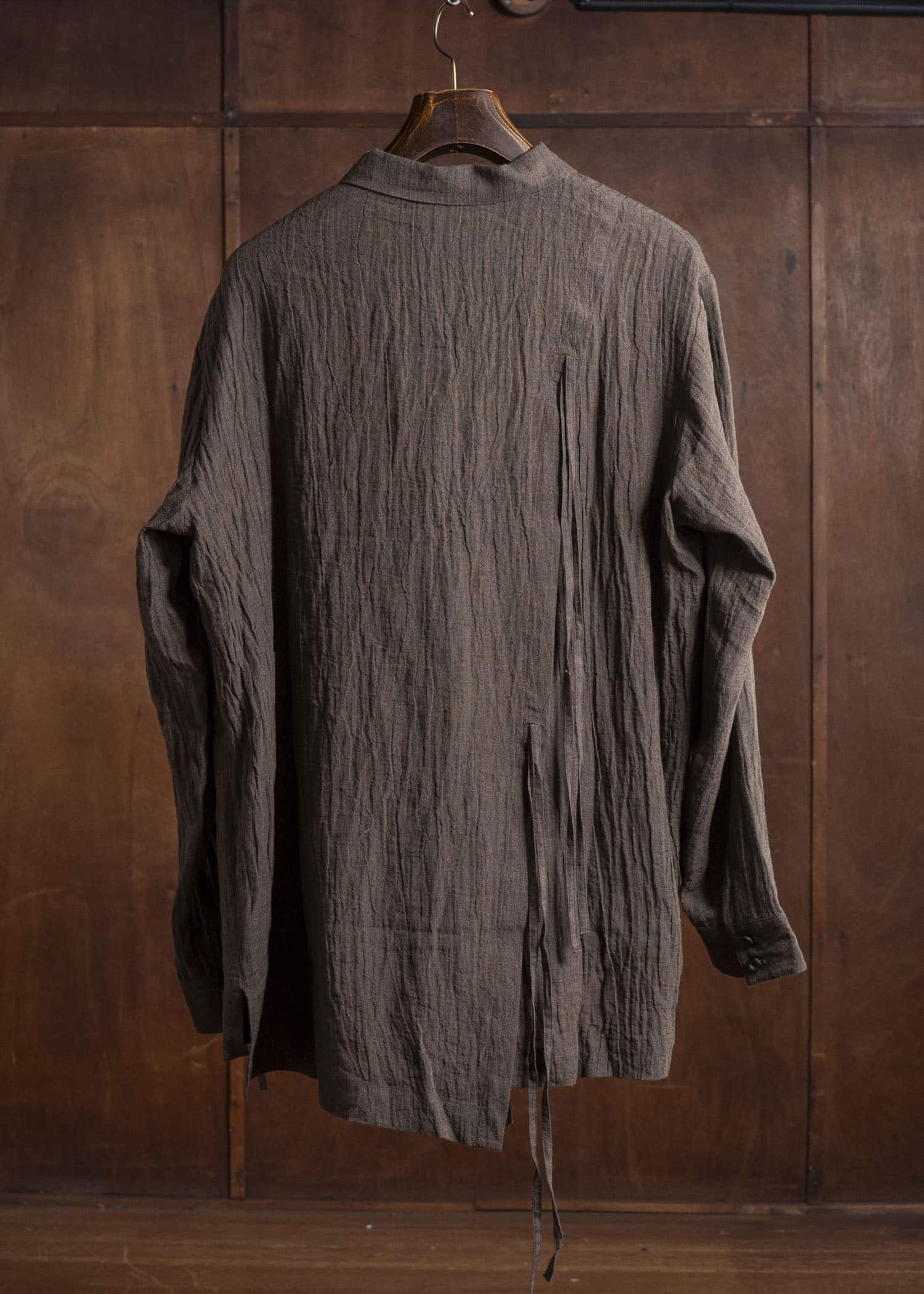 Professor.E DROP SHOULDER SHIRT BROWN 25FW-WN-LSH-02