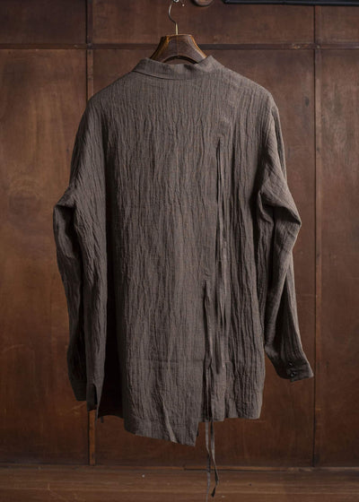 Professor.E DROP SHOULDER SHIRT BROWN 25FW-WN-LSH-02