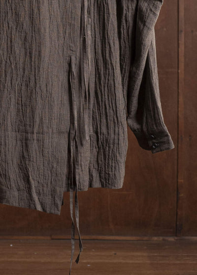 Professor.E DROP SHOULDER SHIRT BROWN 25FW-WN-LSH-02