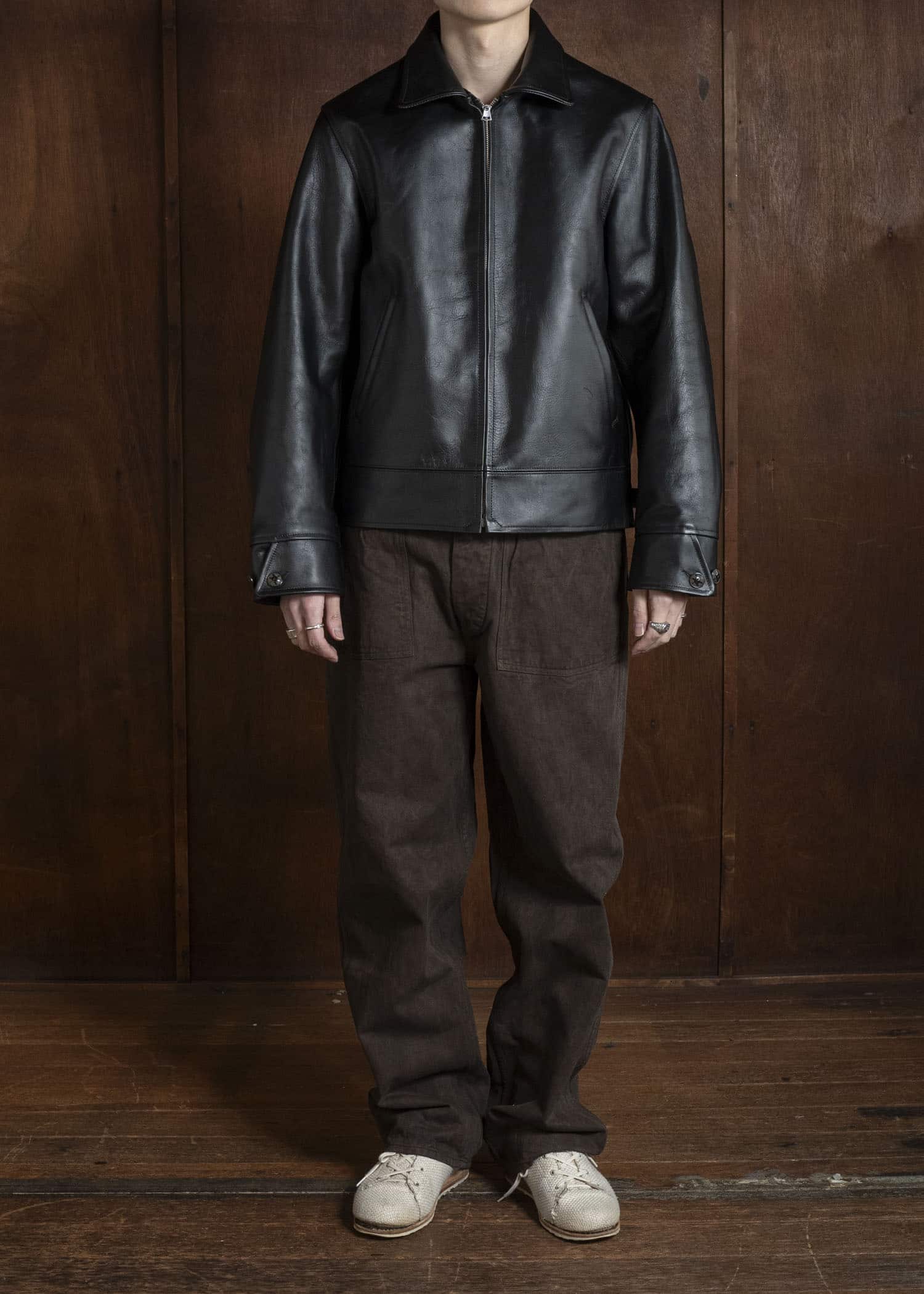 Taiga Takahashi Lot.802-Black(Horse Leather) Cossack Leather Jacket Black(Horse Leather)