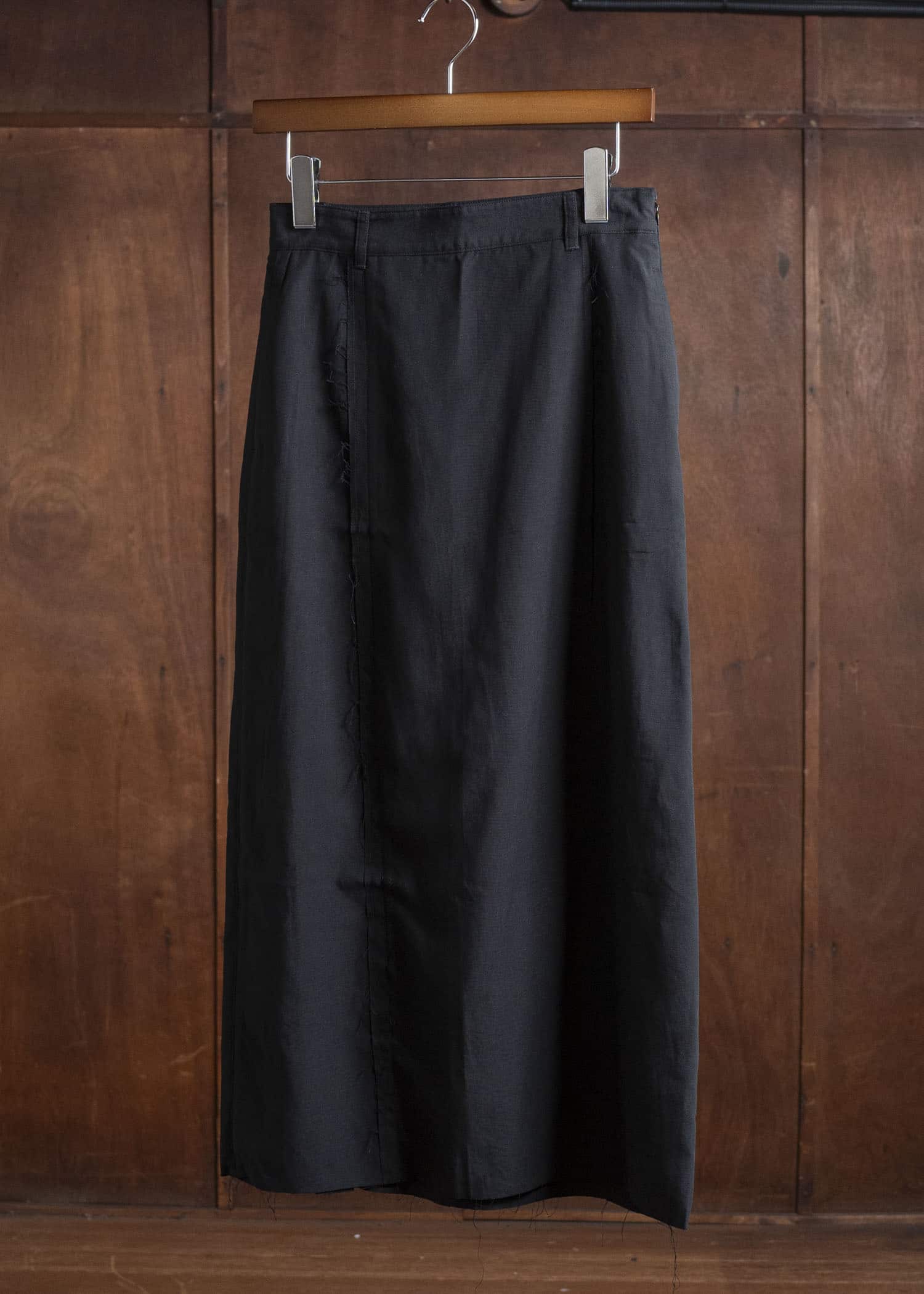 Professor.E FRAYED SKIRT BLACK 25FW-WN-LSK-03