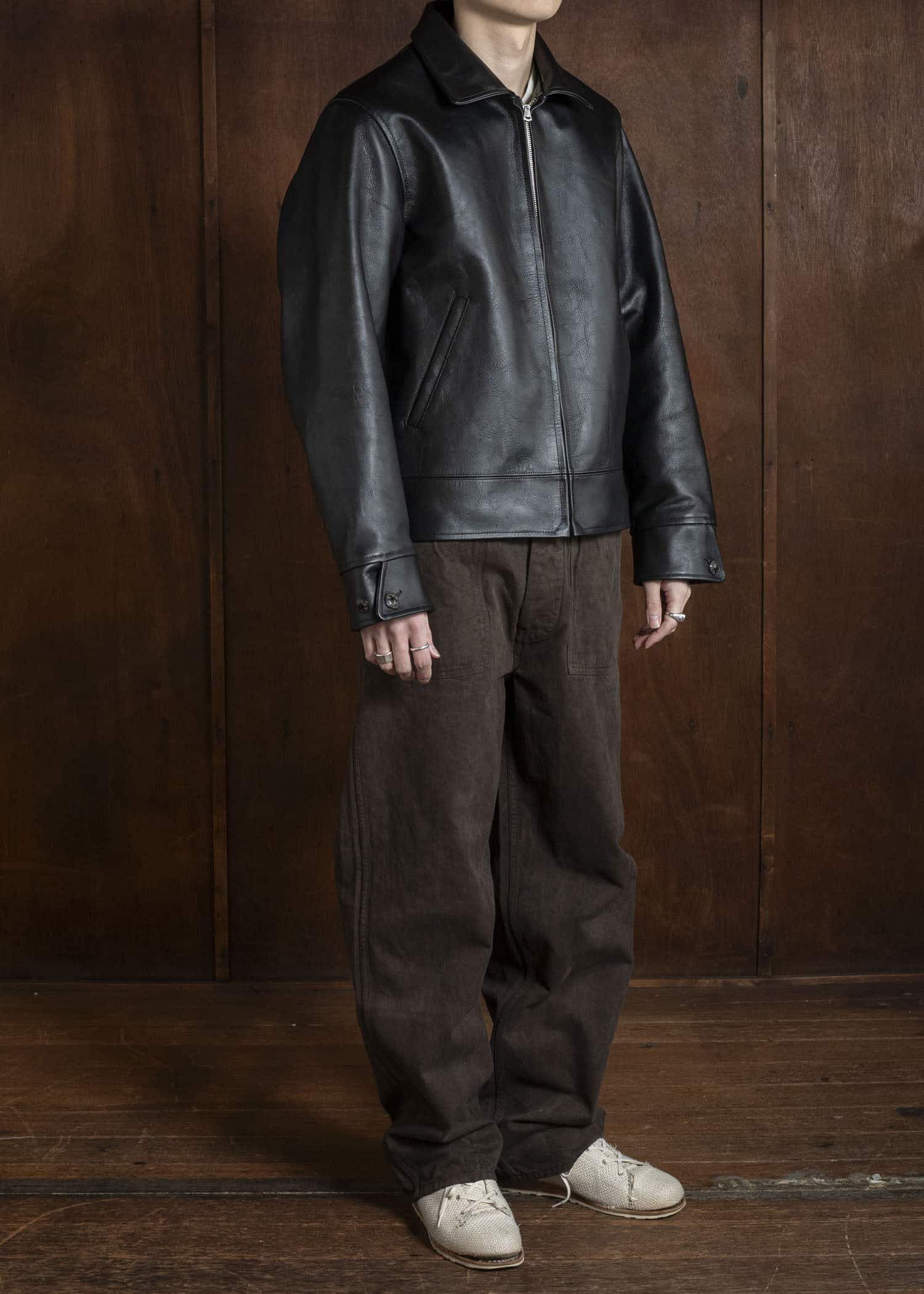 Taiga Takahashi Lot.802-Black(Horse Leather) Cossack Leather Jacket Black(Horse Leather)