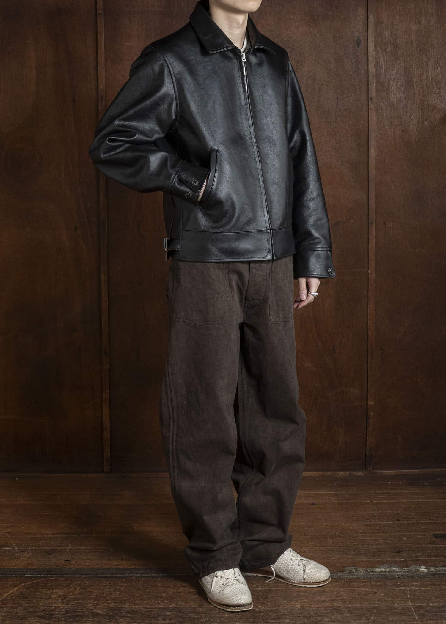 Taiga Takahashi Lot.802-Black(Horse Leather) Cossack Leather Jacket Black(Horse Leather)