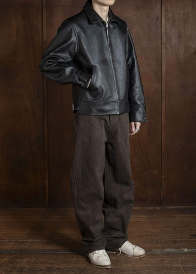 Taiga Takahashi Lot.802-Black(Horse Leather) Cossack Leather Jacket Black(Horse Leather)