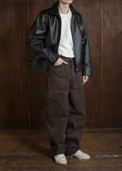 Taiga Takahashi Lot.802-Black(Horse Leather) Cossack Leather Jacket Black(Horse Leather)