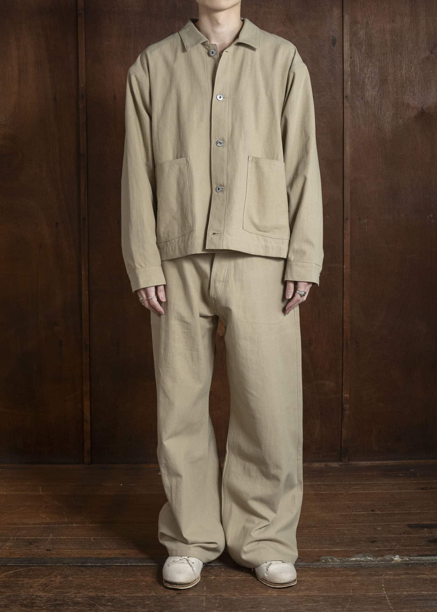 Taiga Takahashi Lot.303-Beige Coverall Jacket Beige