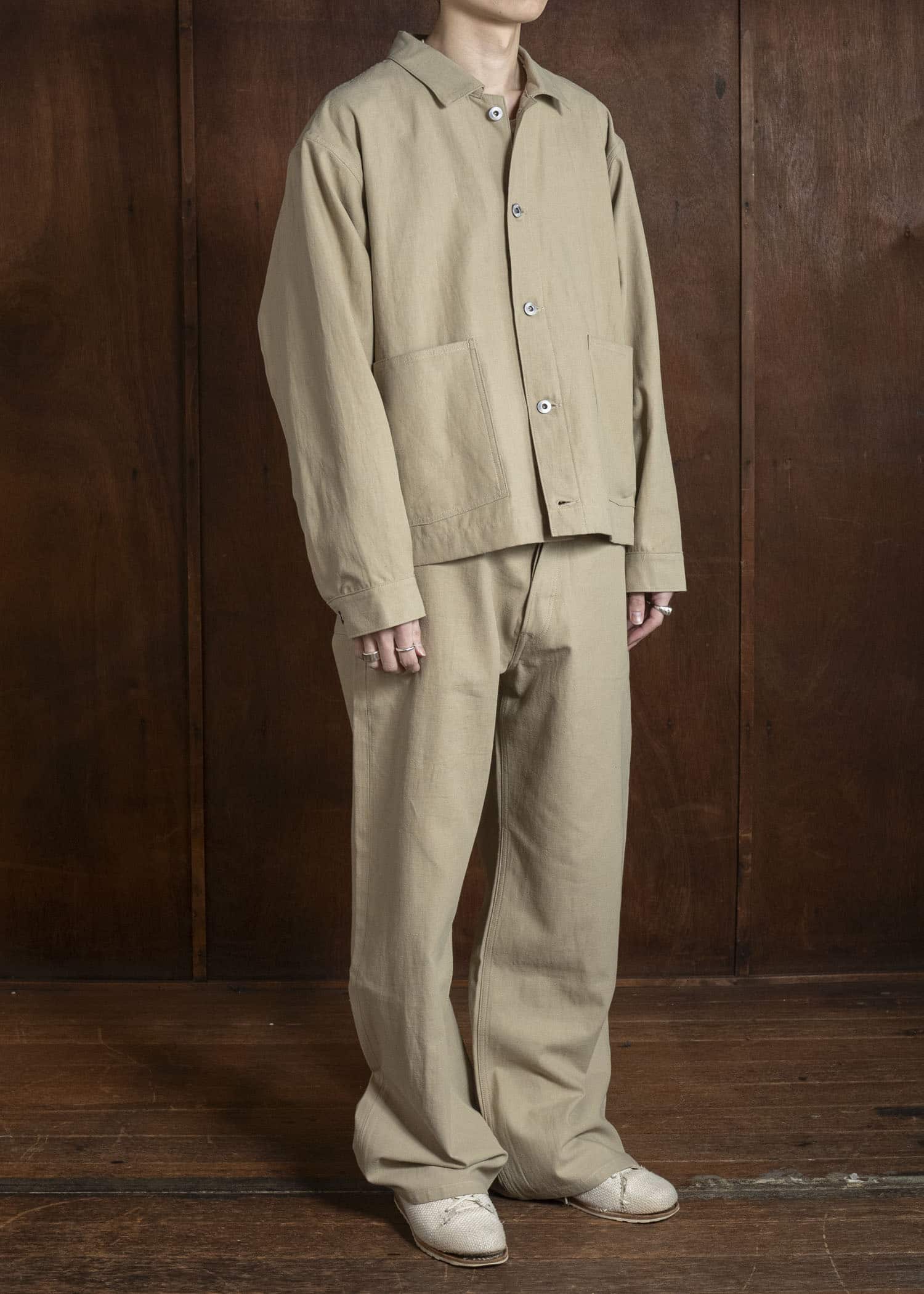 Taiga Takahashi Lot.303-Beige Coverall Jacket Beige