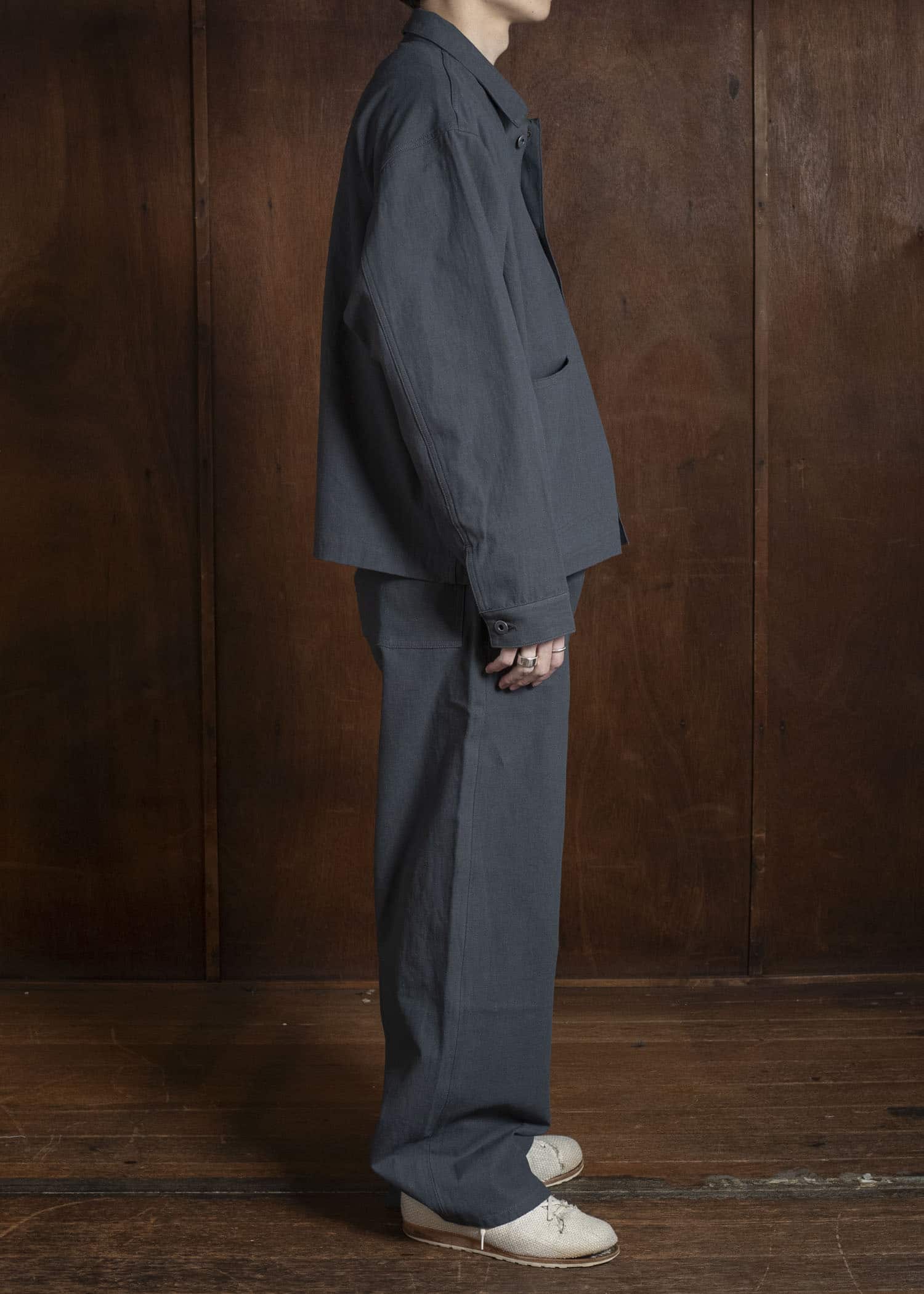 Taiga Takahashi Lot.303-Charcoal Coverall Jacket Charcoal