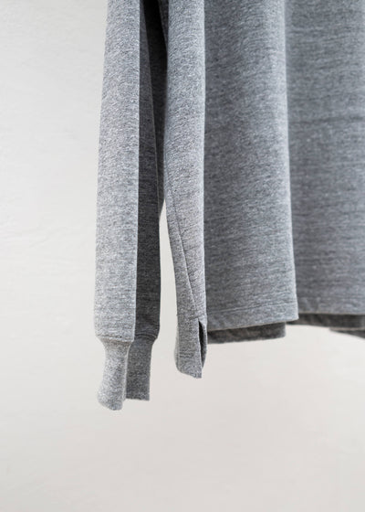 YOKO SAKAMOTO L/S HENLEY NECK / HEATHER GRAY