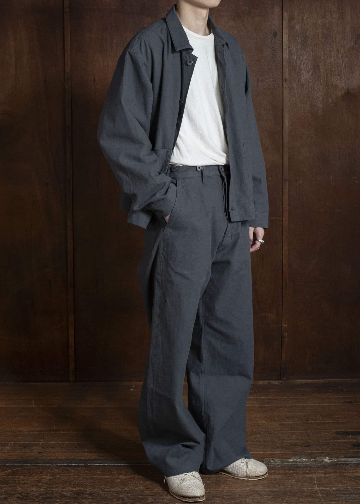 Taiga Takahashi Lot.204-Charcoal Engineer Trousers Charcoal