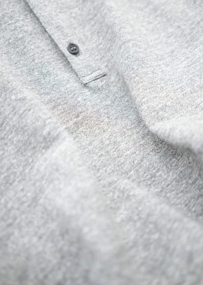 YOKO SAKAMOTO L/S HENLEY NECK / HEATHER GRAY