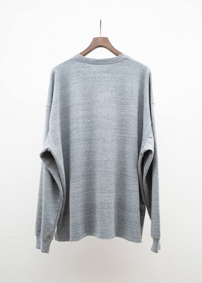 YOKO SAKAMOTO L/S HENLEY NECK / HEATHER GRAY