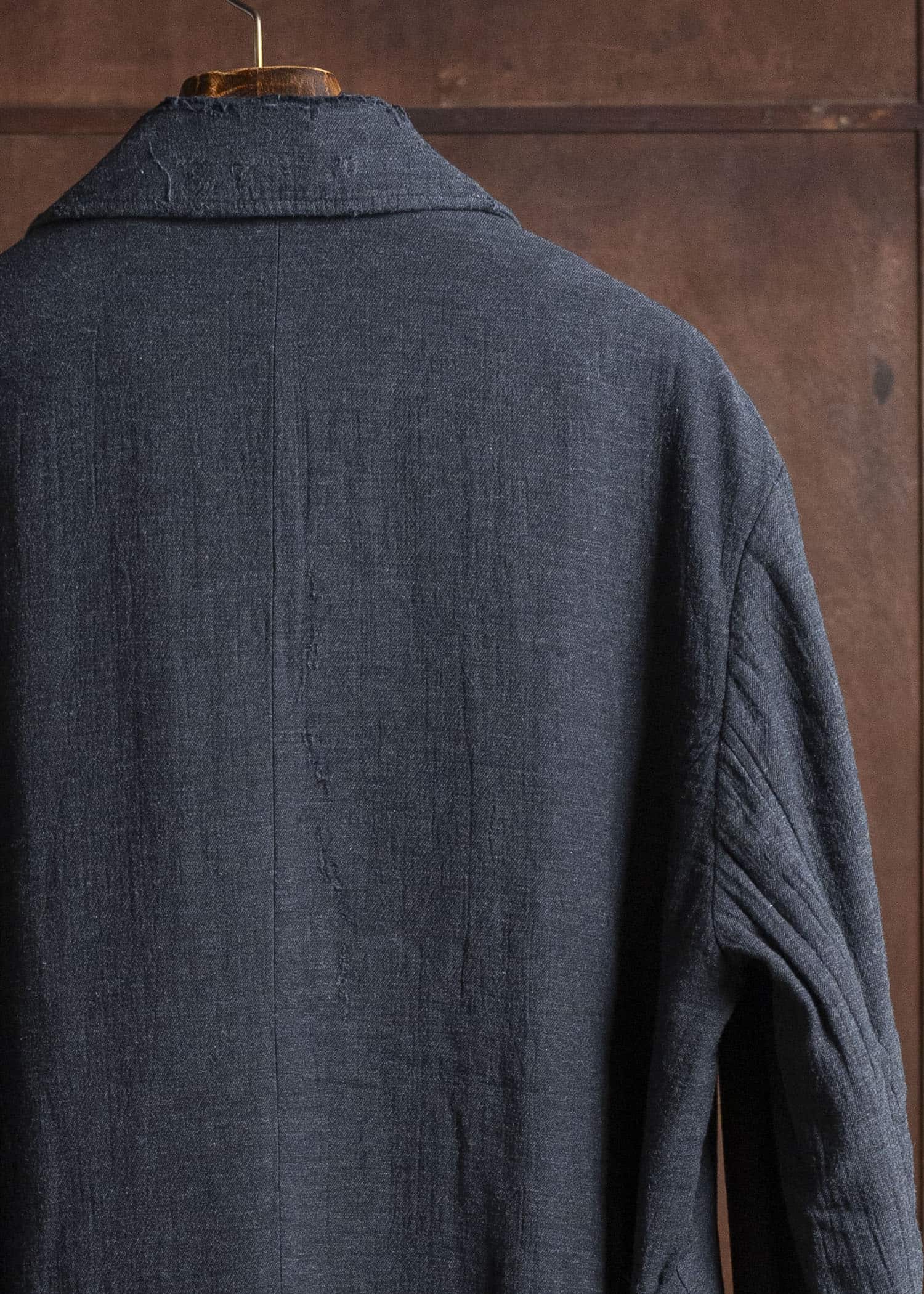 Professor.E SHEPERD DOUBLE BREASTED DISTRESSED COAT DARK GRAY 25FW-PE-LC-01