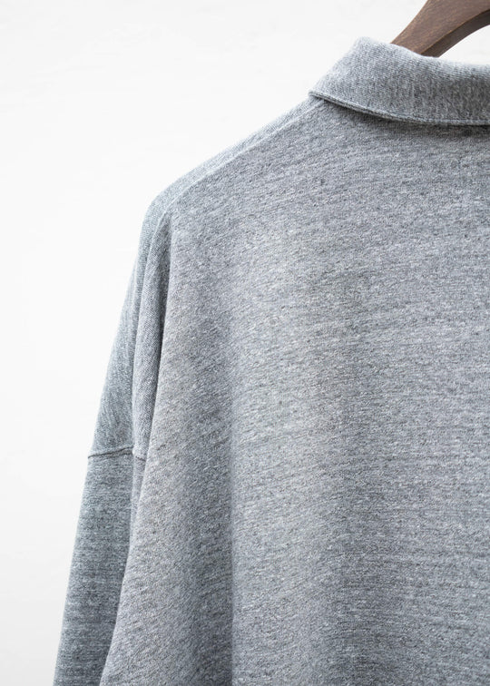 YOKO SAKAMOTO L/S POLO / HEATHER GRAY
