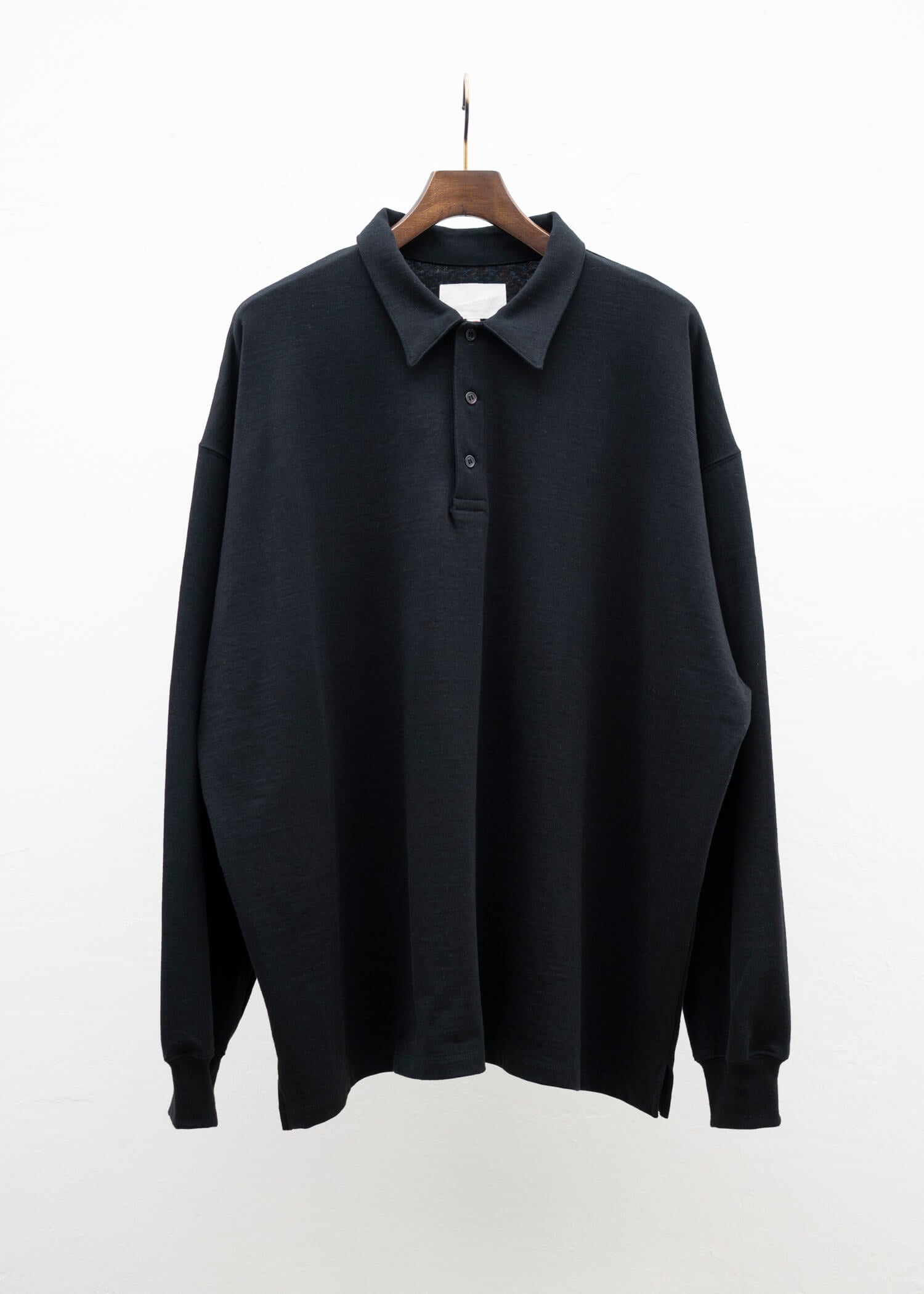 YOKO SAKAMOTO L/S POLO / BLACK