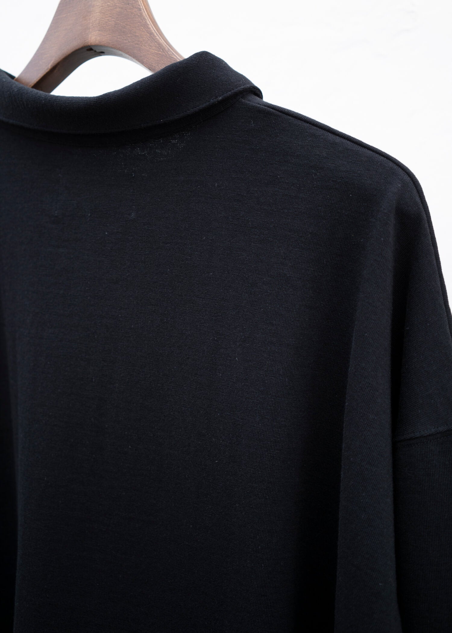 YOKO SAKAMOTO L/S POLO / BLACK