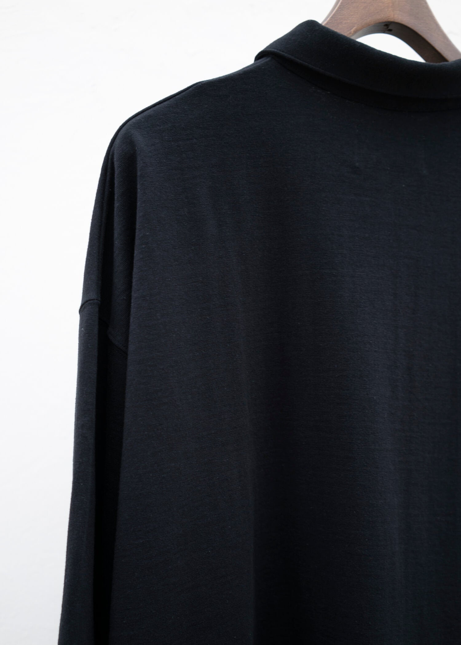 YOKO SAKAMOTO L/S POLO / BLACK