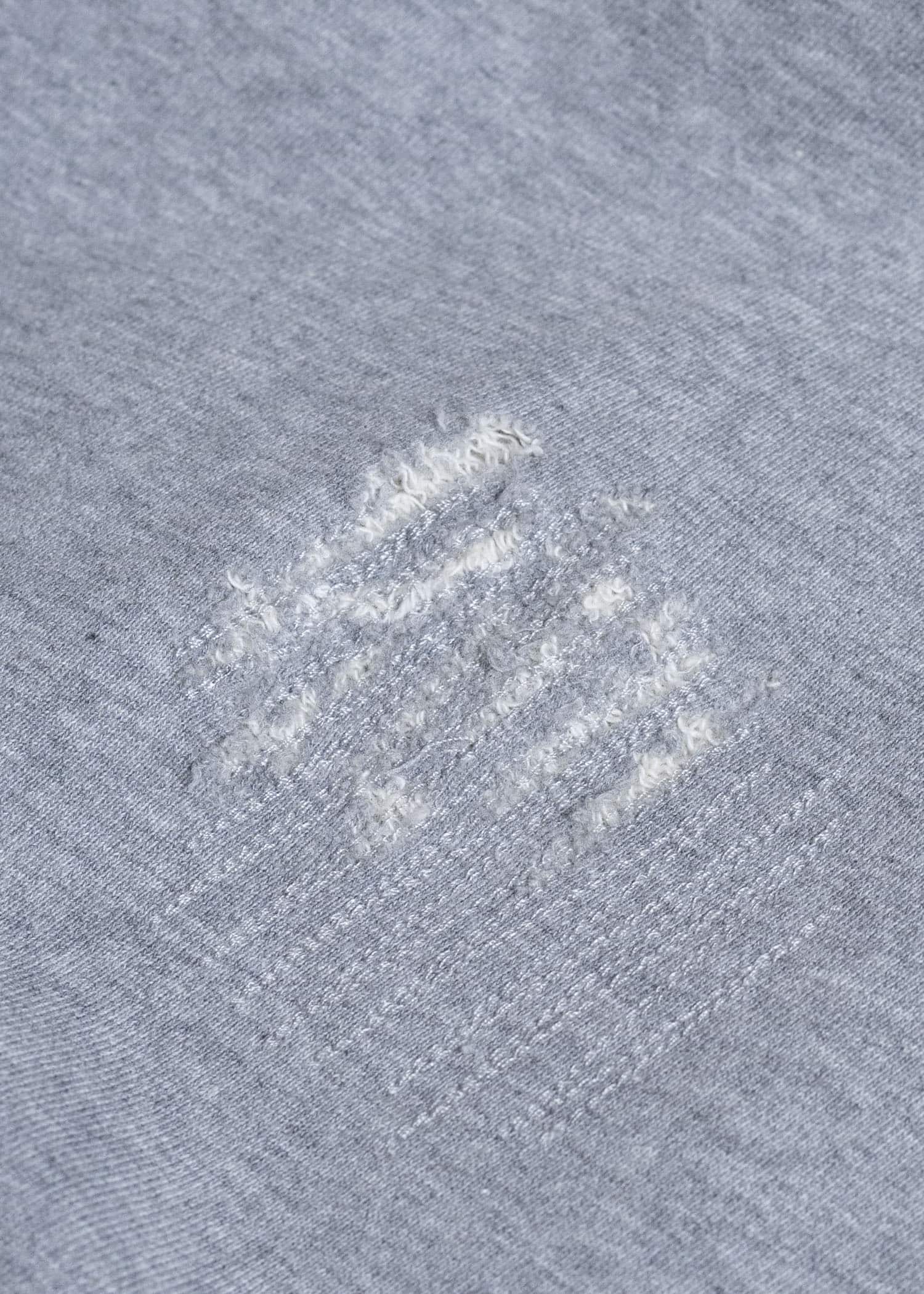 Professor.E DOUBLE V DESTROYED SWEATER GREY 25FW-PE-TTL-01