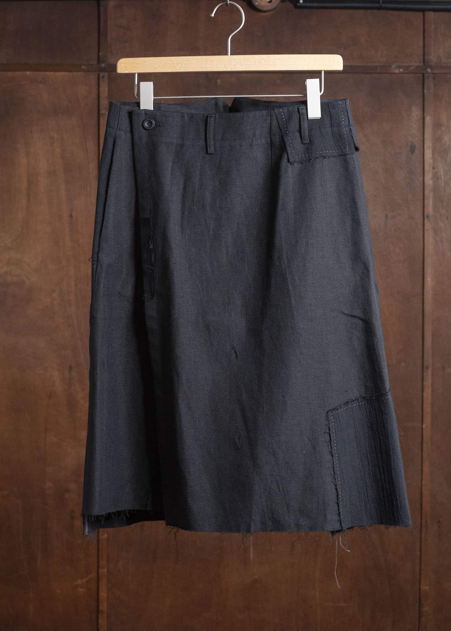 Professor.E LAYERED WRAP SKIRT BLACK 25FW-PE-LSK-01