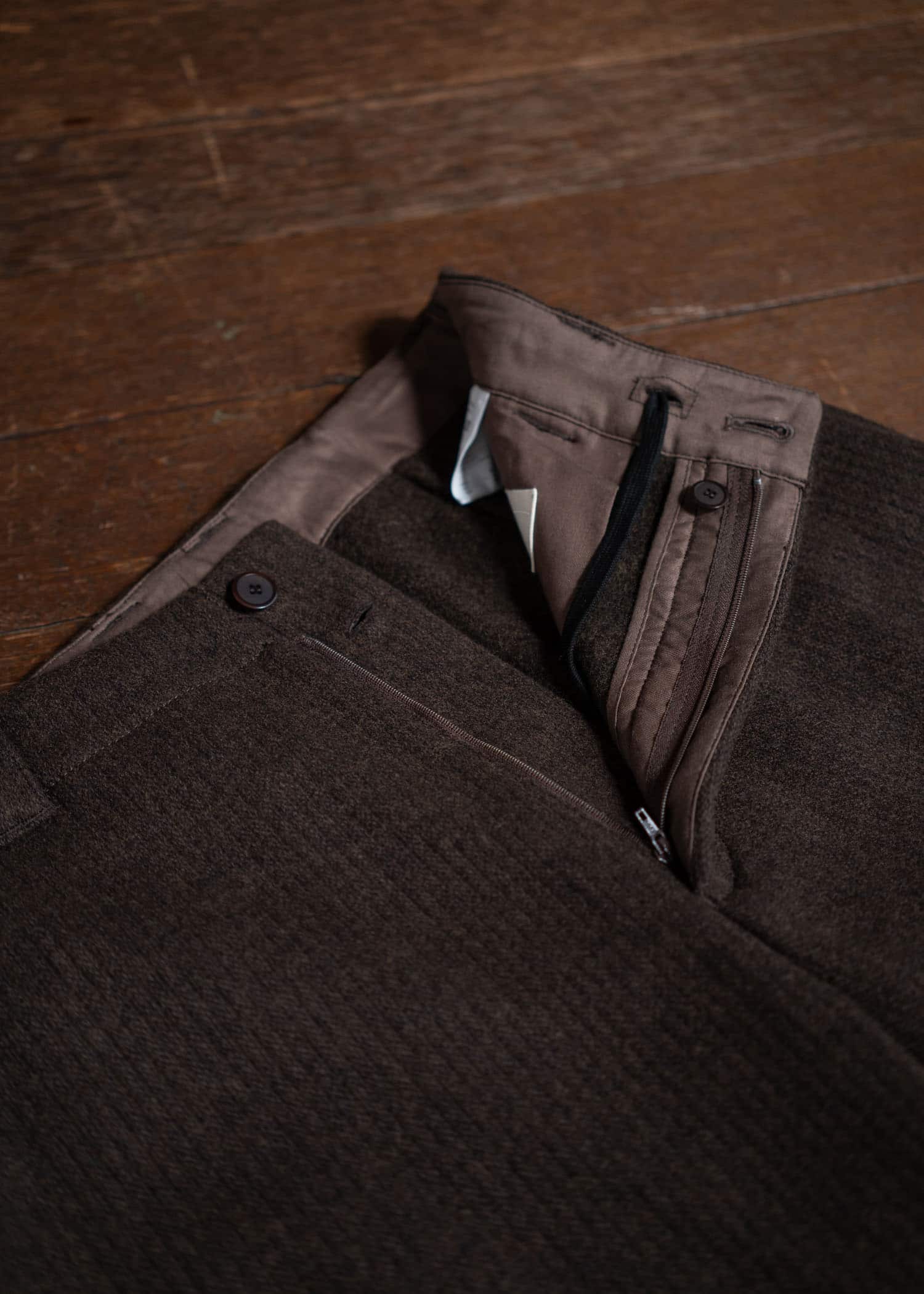 YOKO SAKAMOTO Beach Cloth Work Trousers Brown YS-24AW-23-Brown