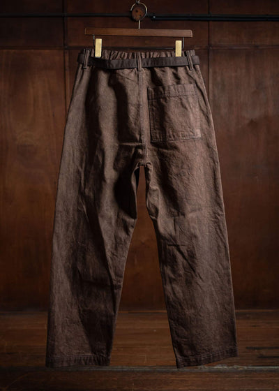 YOKO SAKAMOTO Denim Wide Trousers Kakishibu YS-24AW-53-Kakishibu