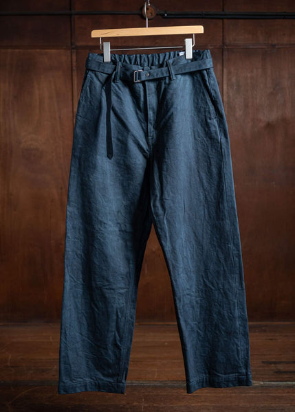 YOKO SAKAMOTO Denim Wide Trousers Indigo Sumi Ink YS-24AW-53-Indigo Sumi Ink