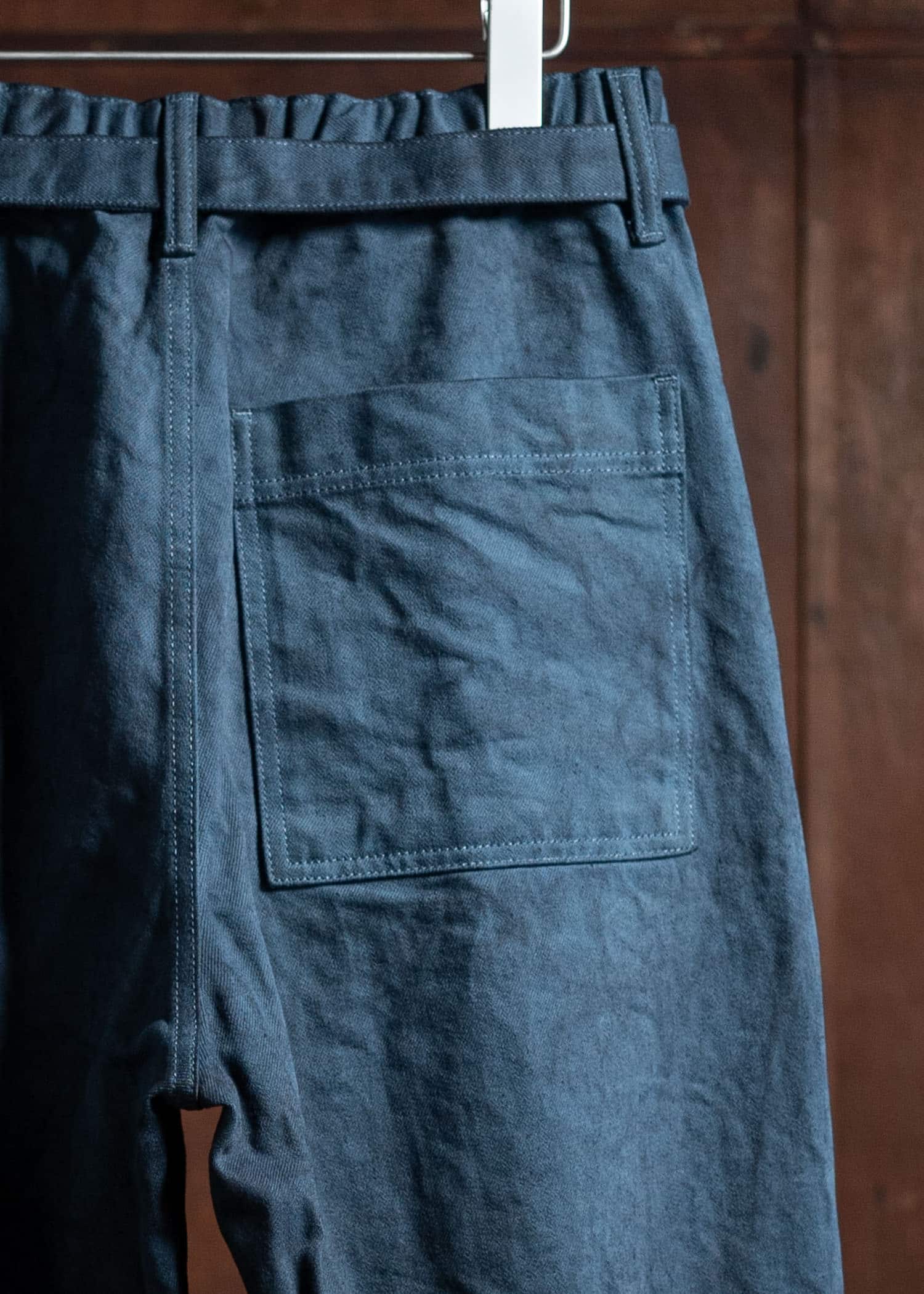 YOKO SAKAMOTO Denim Wide Trousers Indigo Sumi Ink YS-24AW-53-Indigo Sumi Ink