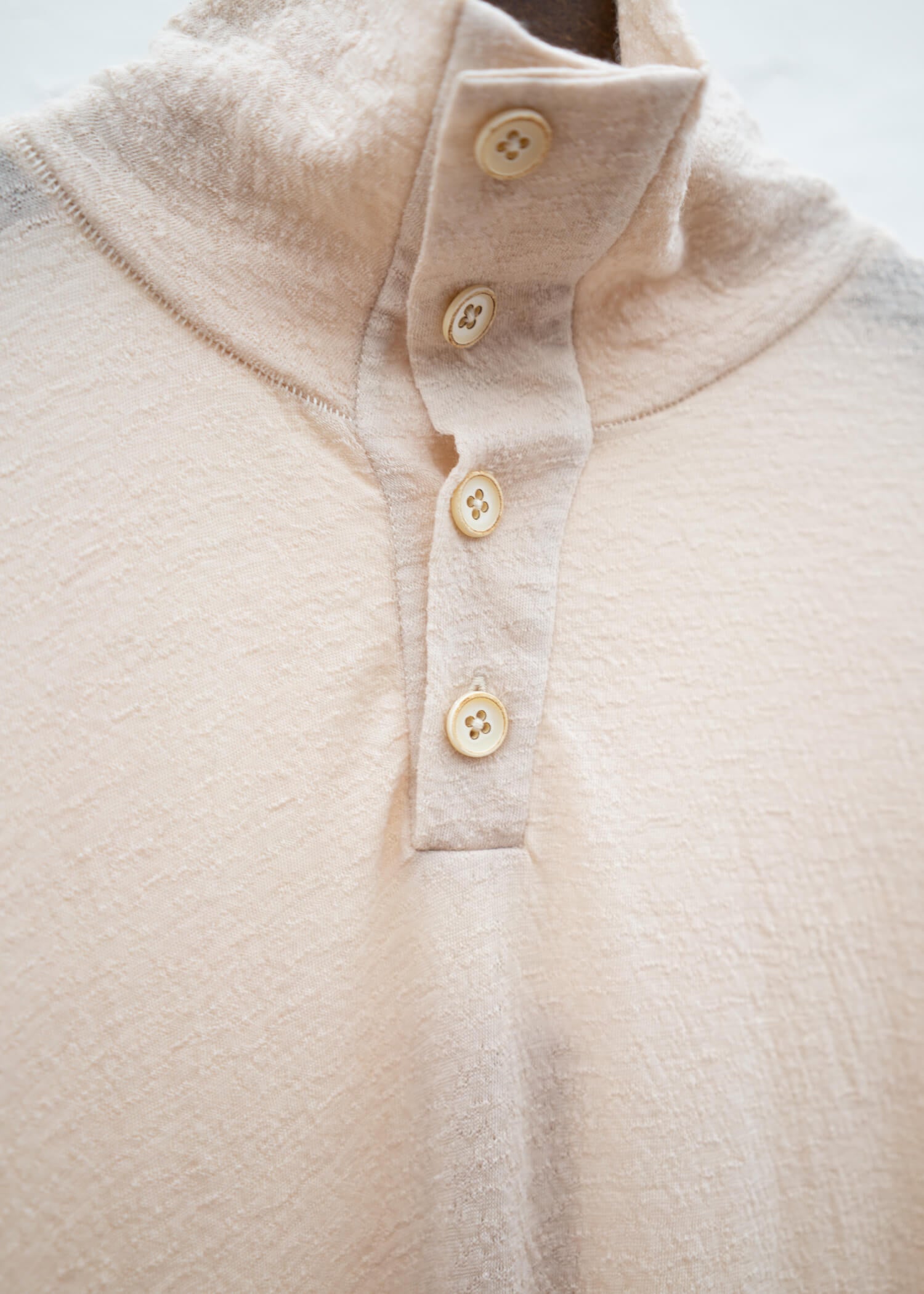 Peng Tai FUNEL NECK LONG SLEEVE SHIRT / DEW