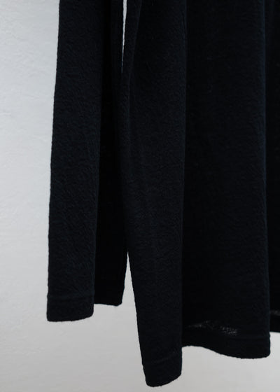 Peng Tai FUNEL NECK LONG SLEEVE SHIRT / BLK