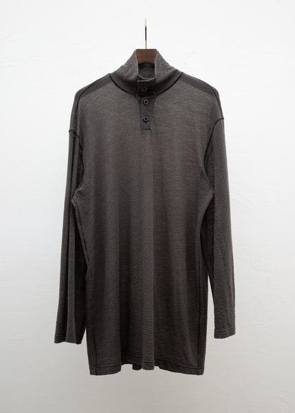 Peng Tai FUNEL NECK LONG SLEEVE SHIRT / IRON