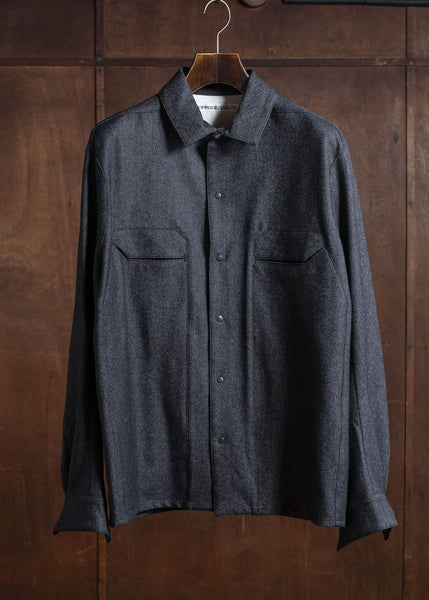 OPPOSE DUALITY OD2002SHT-25AW Panel Shirts Wool Black