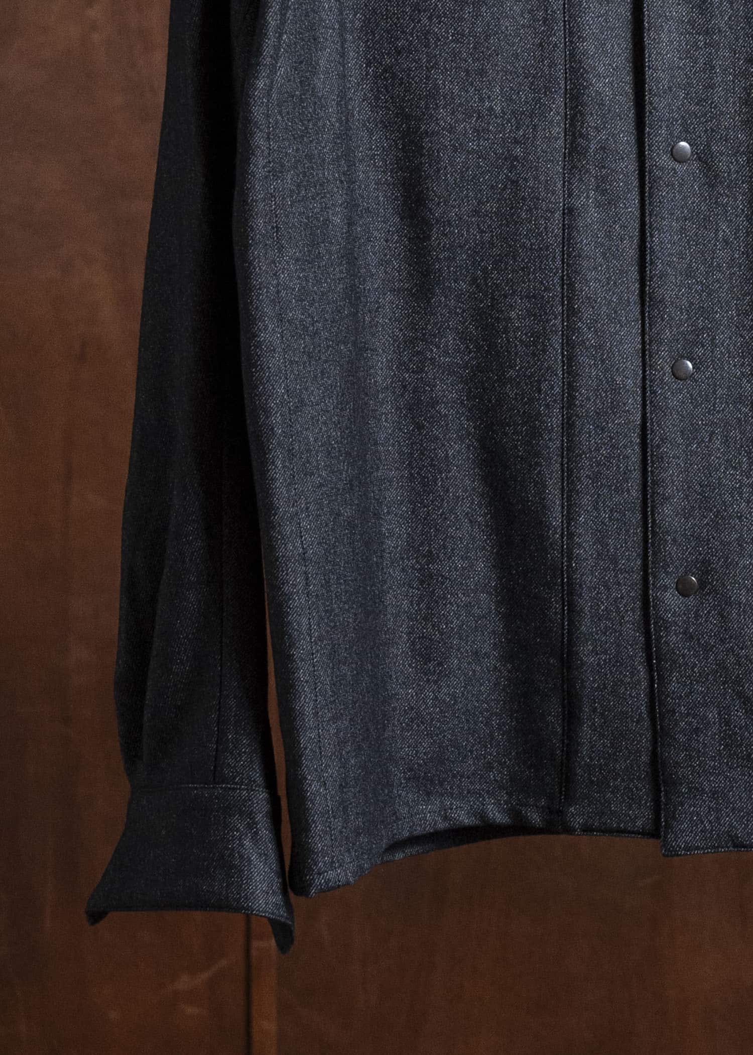 OPPOSE DUALITY OD2002SHT-25AW Panel Shirts Wool Black