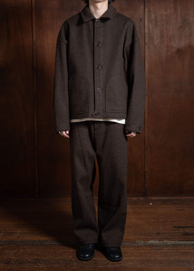 YOKO SAKAMOTO Beach Cloth Work Trousers Brown YS-24AW-23-Brown