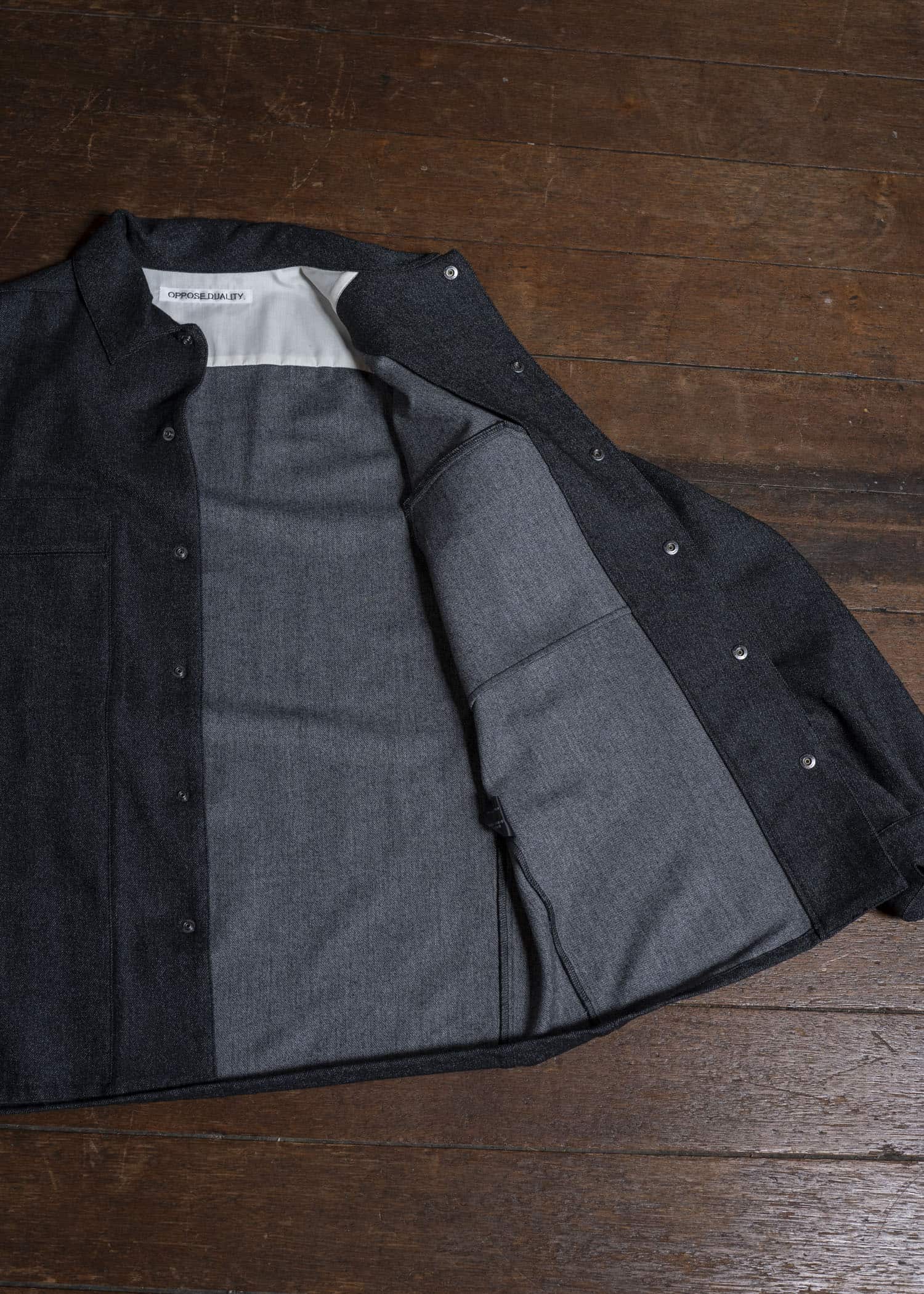 OPPOSE DUALITY OD2002SHT-25AW Panel Shirts Wool Black