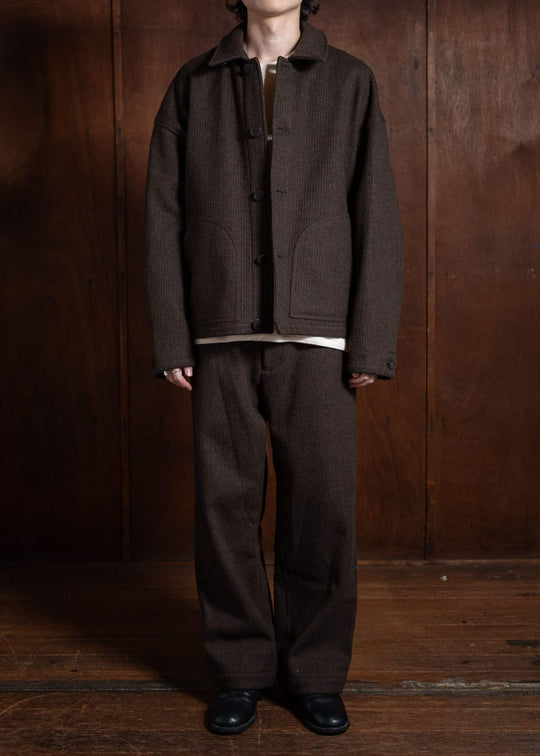 YOKO SAKAMOTO Beach Cloth Work Trousers Brown YS-24AW-23-Brown