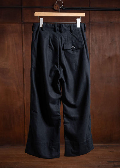 Peng Tai Aged Militaly Wool Trouser No Damage Processing Black PTW24M10-1