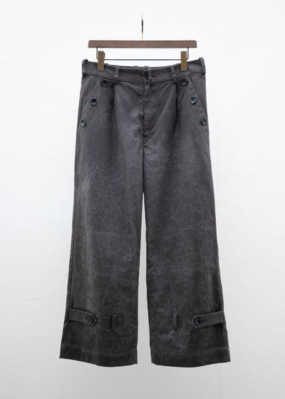 Peng Tai WAXED COTTON HEM-ADJUSTABLE TROUSERS