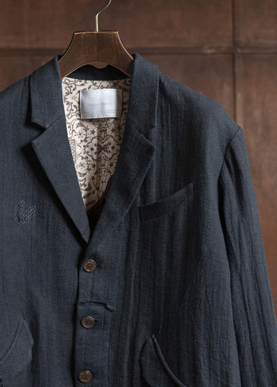 Professor.E 0222 / BLAZER 25SS-FM-JKT-01-FRAYED BLACK