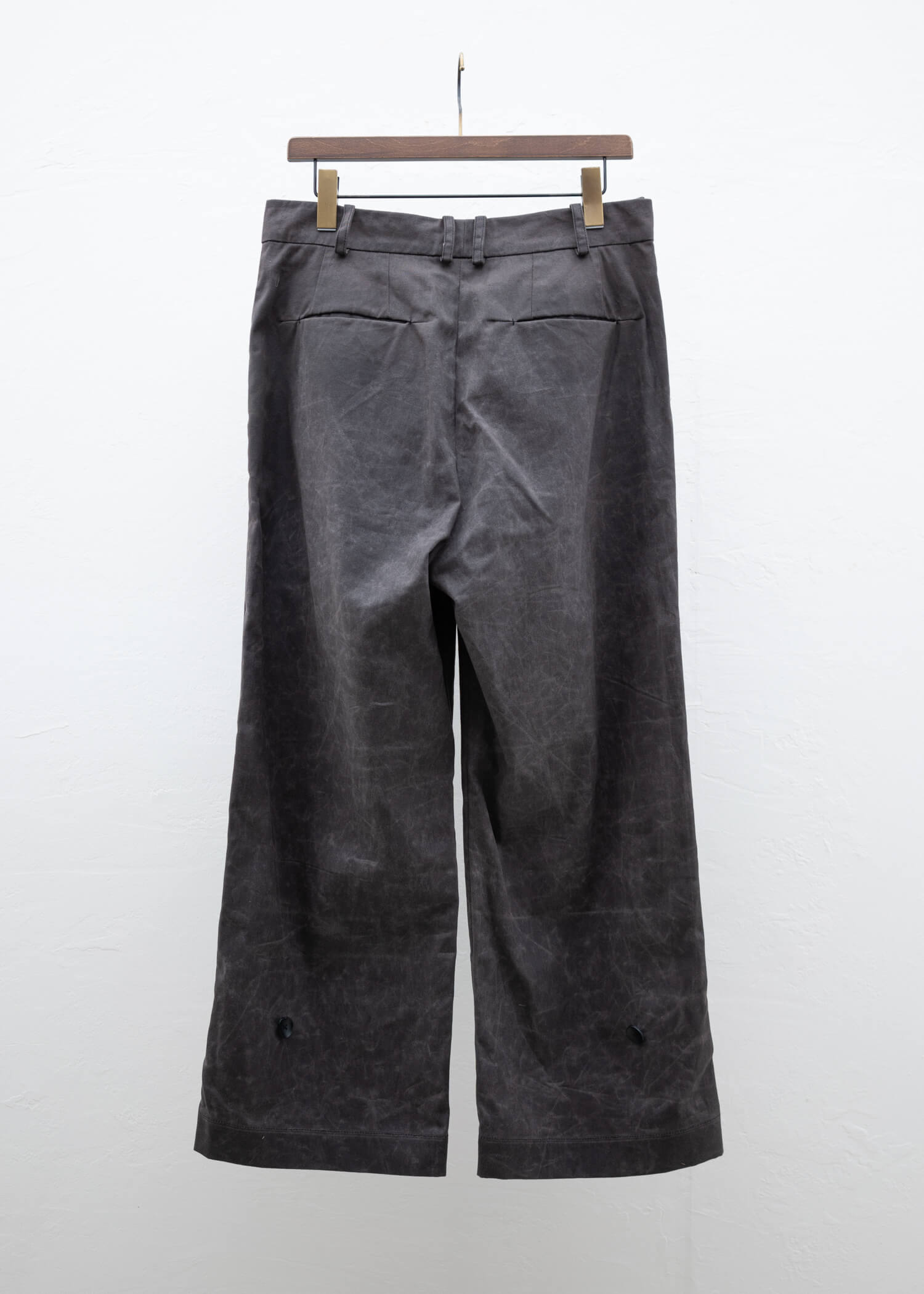 Peng Tai WAXED COTTON HEM-ADJUSTABLE TROUSERS