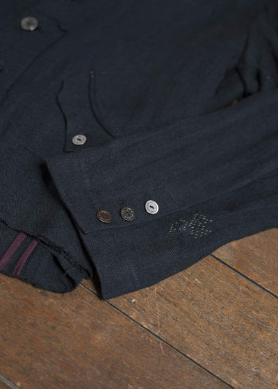 Professor.E 0222 / BLAZER 25SS-FM-JKT-01-FRAYED BLACK