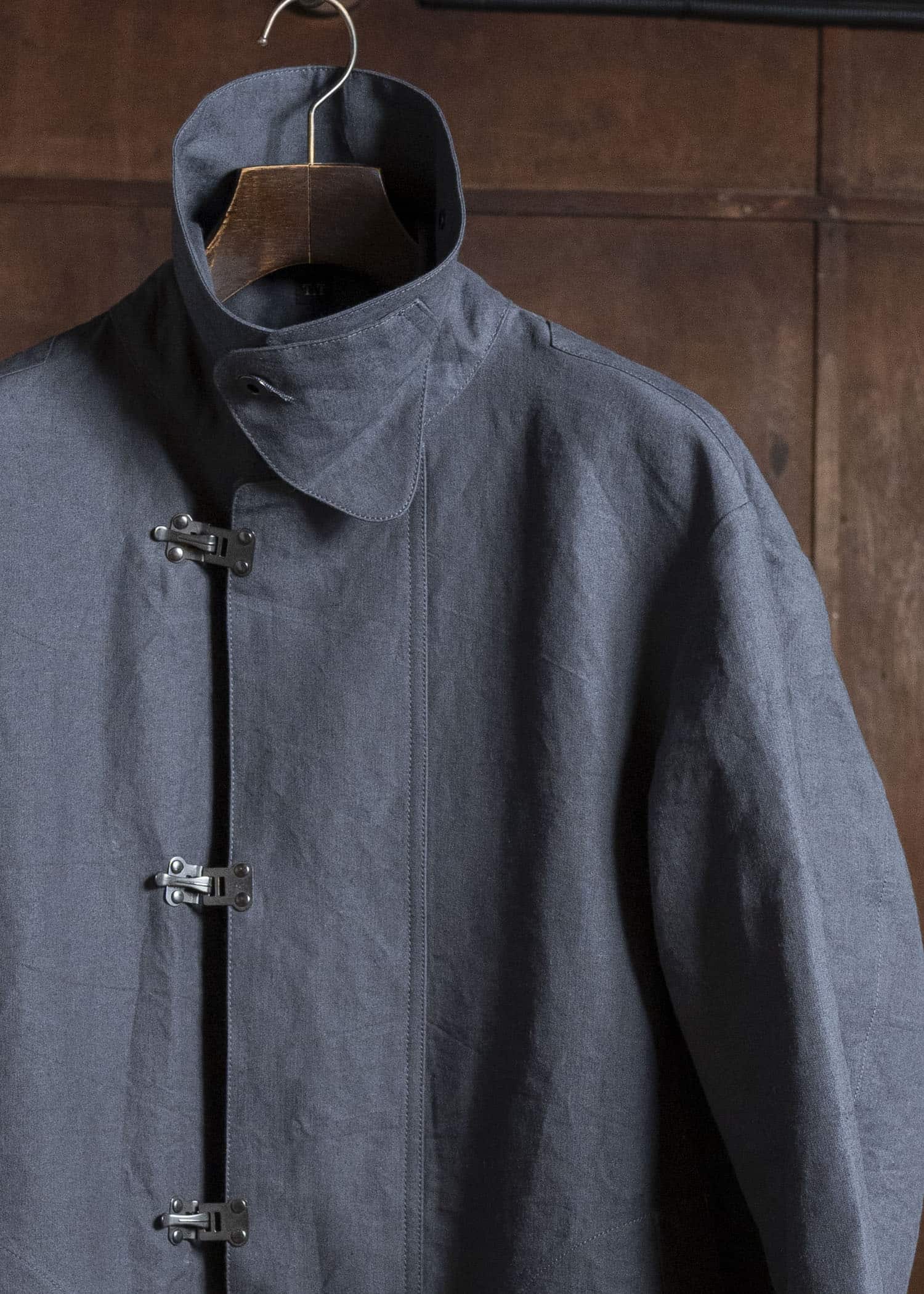 Taiga Takahashi Lot.411-Charcoal M-1918 Rain Coat Charcoal