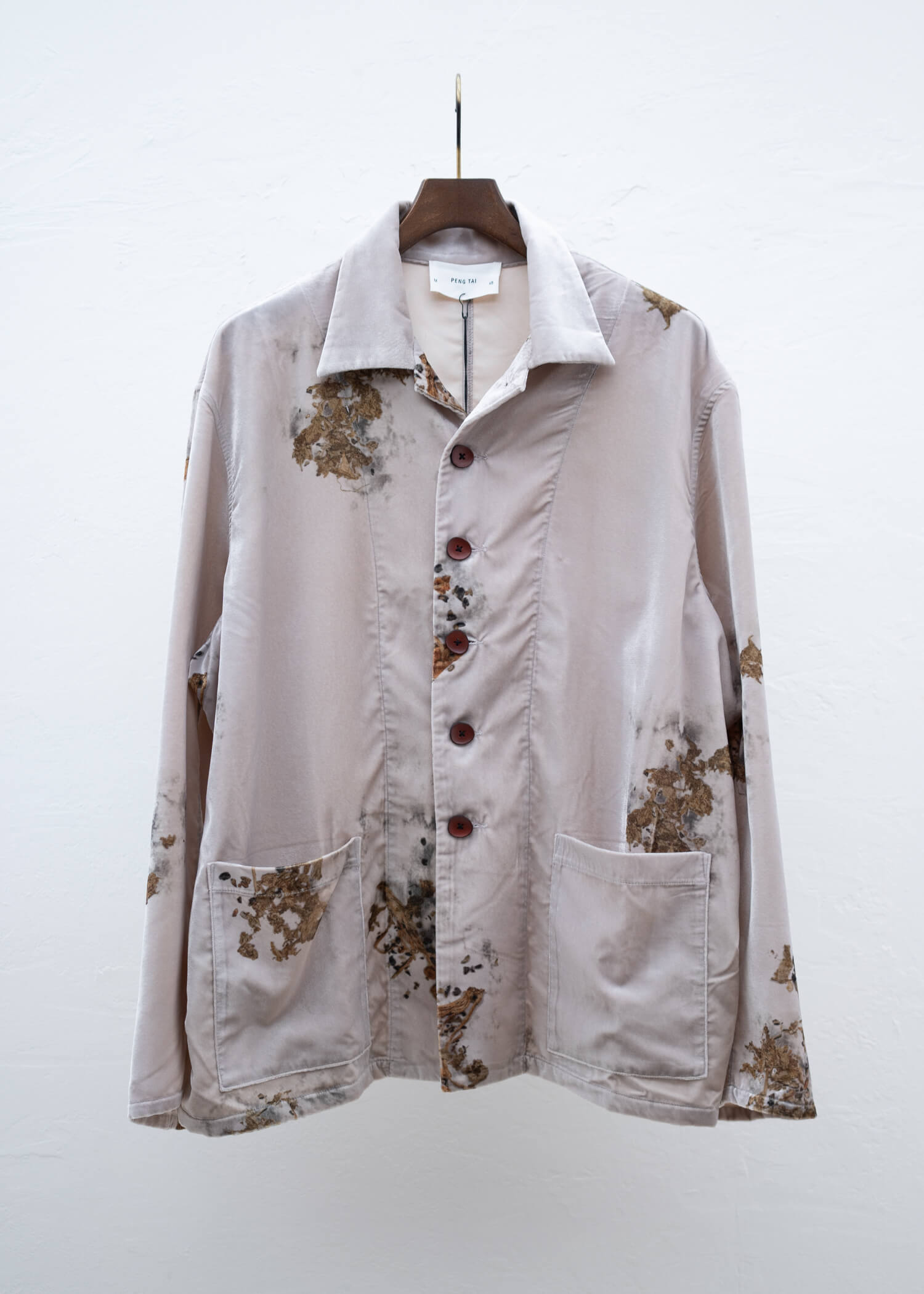 Peng Tai VELVET CHINESE MEDICINE PRINT PAJAMASHIRT