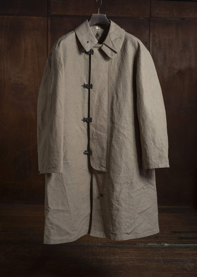 Taiga Takahashi Lot.411-Beige M-1918 Rain Coat Beige