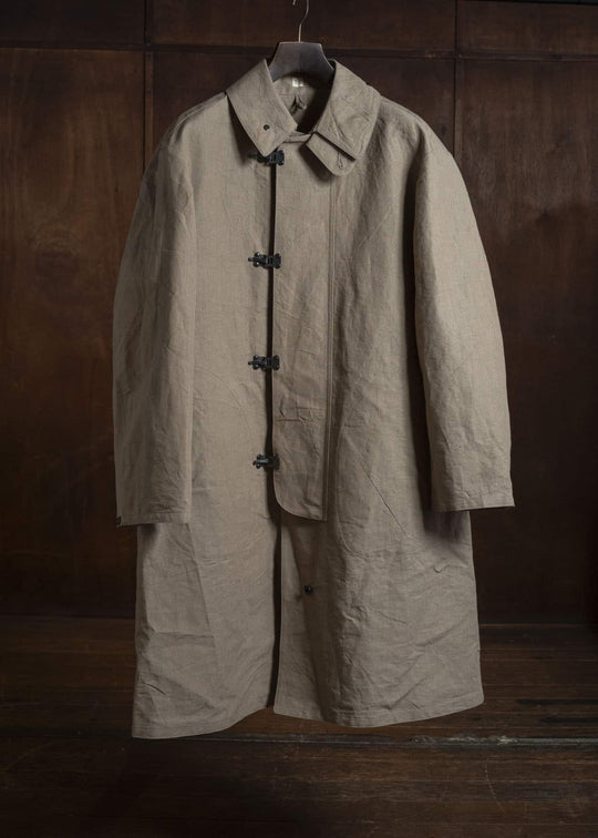 Taiga Takahashi Lot.411-Beige M-1918 Rain Coat Beige