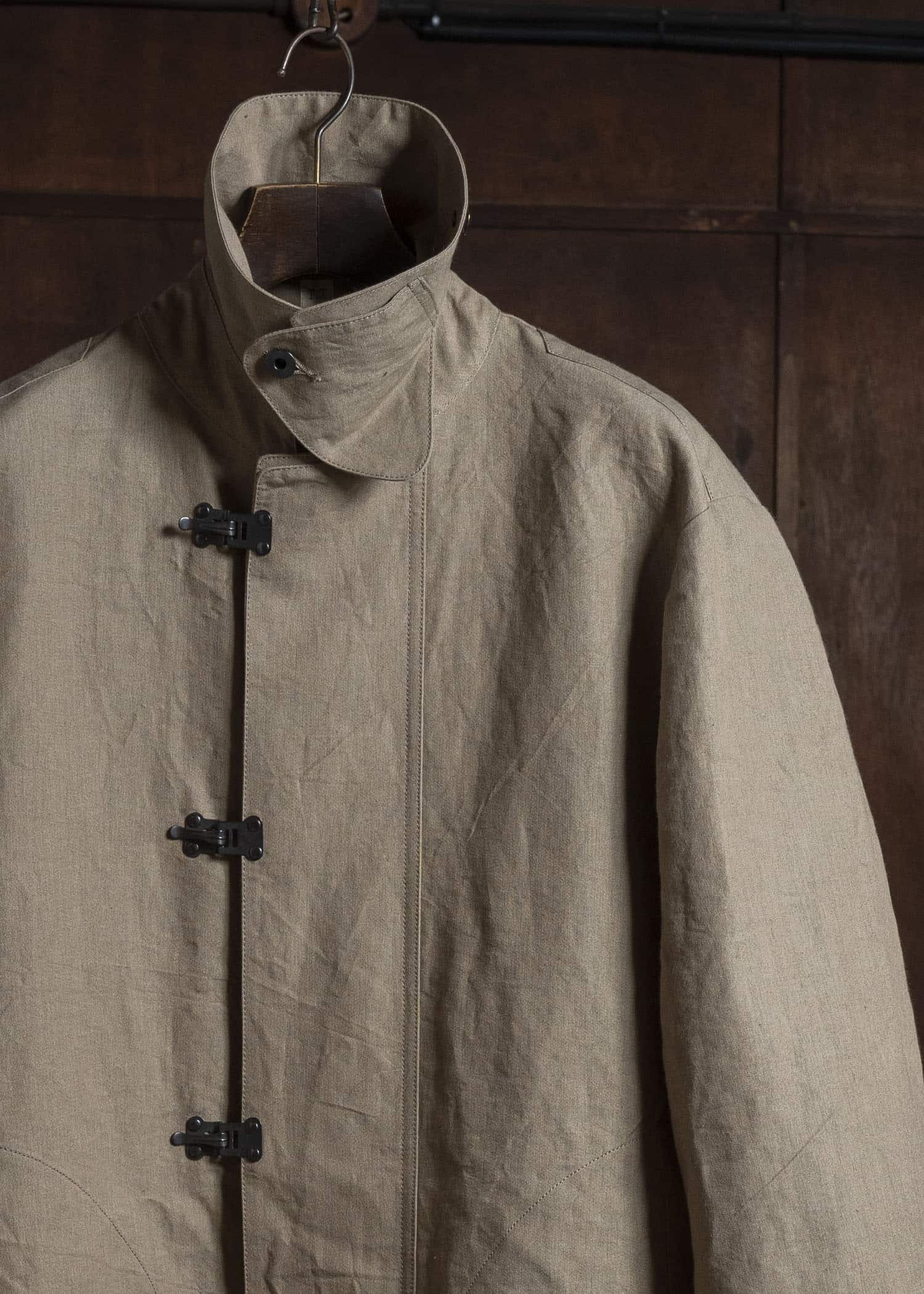 Taiga Takahashi Lot.411-Beige M-1918 Rain Coat Beige