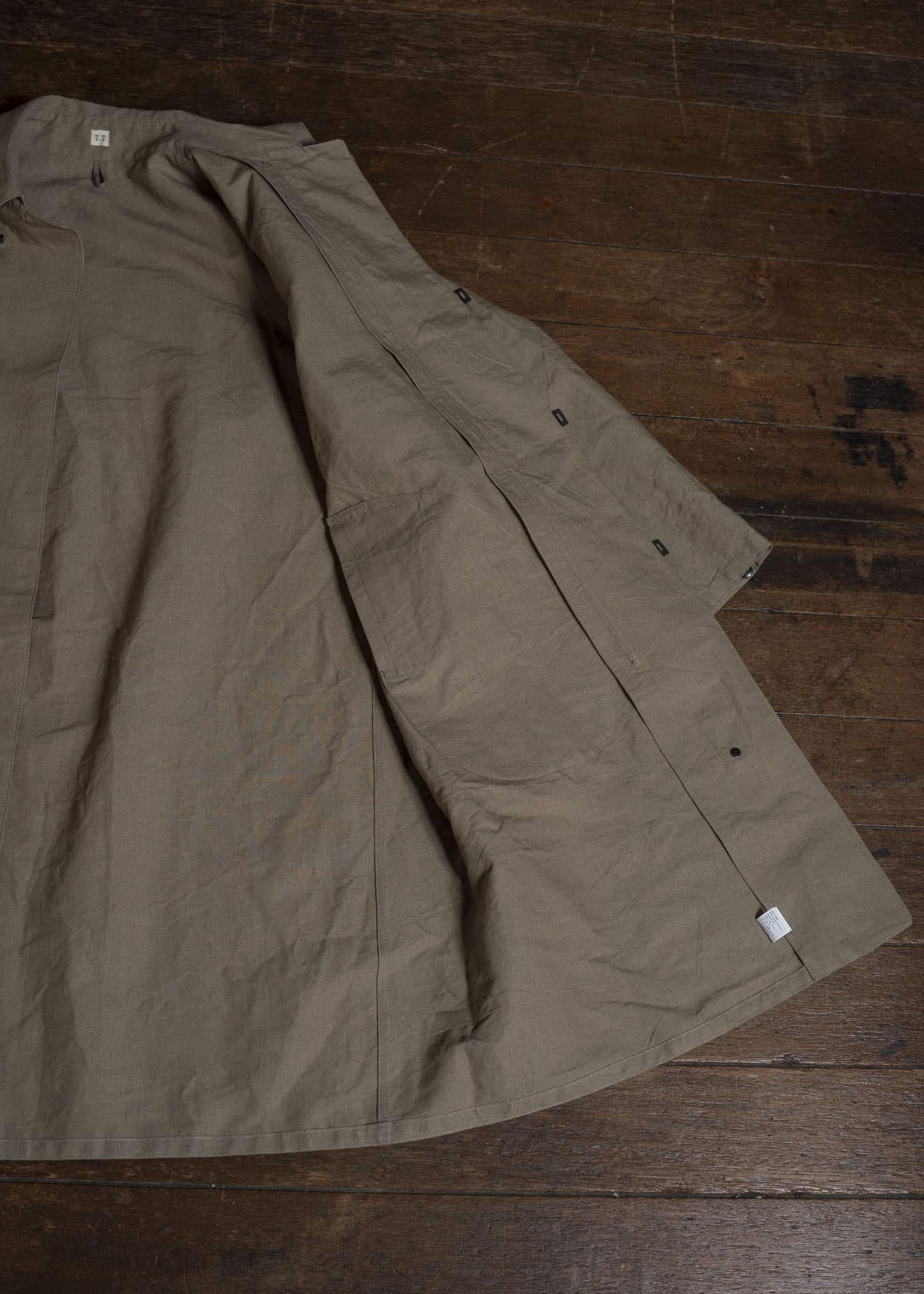 Taiga Takahashi Lot.411-Beige M-1918 Rain Coat Beige