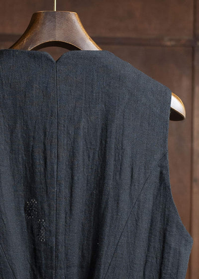 Professor.E 0222 /VEST 25SS-FM-VST-01-FRAYED BLACK