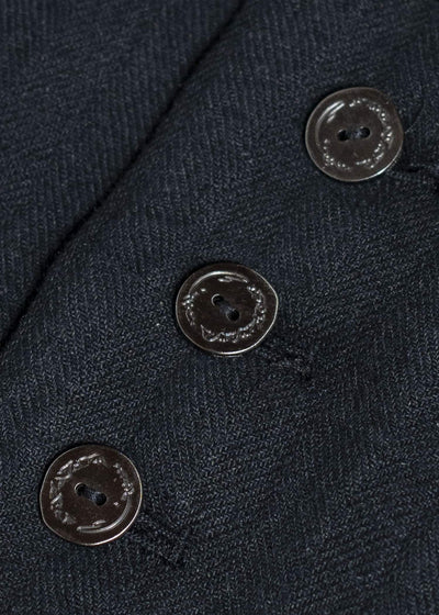 Professor.E 0222 /VEST 25SS-FM-VST-01-FRAYED BLACK